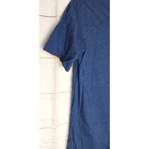Vassari Los Angeles Blue L Rare Designer V-Neck Shirt with Pocket - Picture 13 of 16